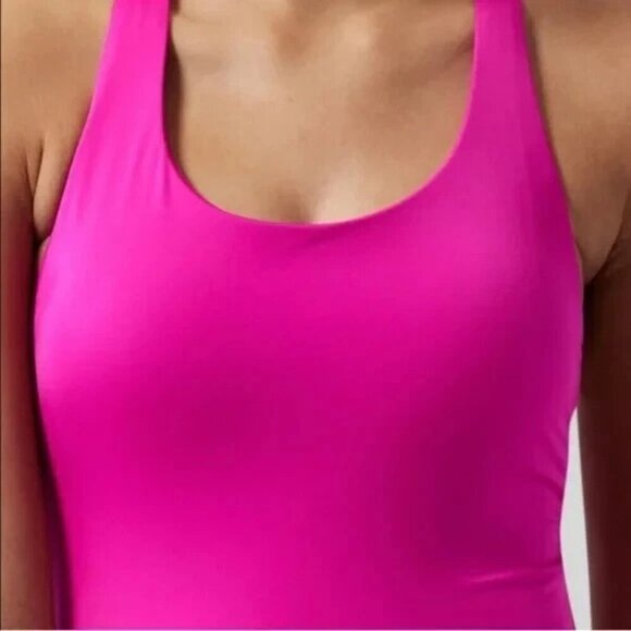 ATHLETA MALIBU One Piece Swimsuit Magenta Pink Large - Picture 2 of 8